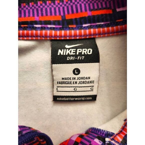 NIKE PRO women 1/4 zip Large Performance lightweight pullover multicolor - Picture 7 of 7